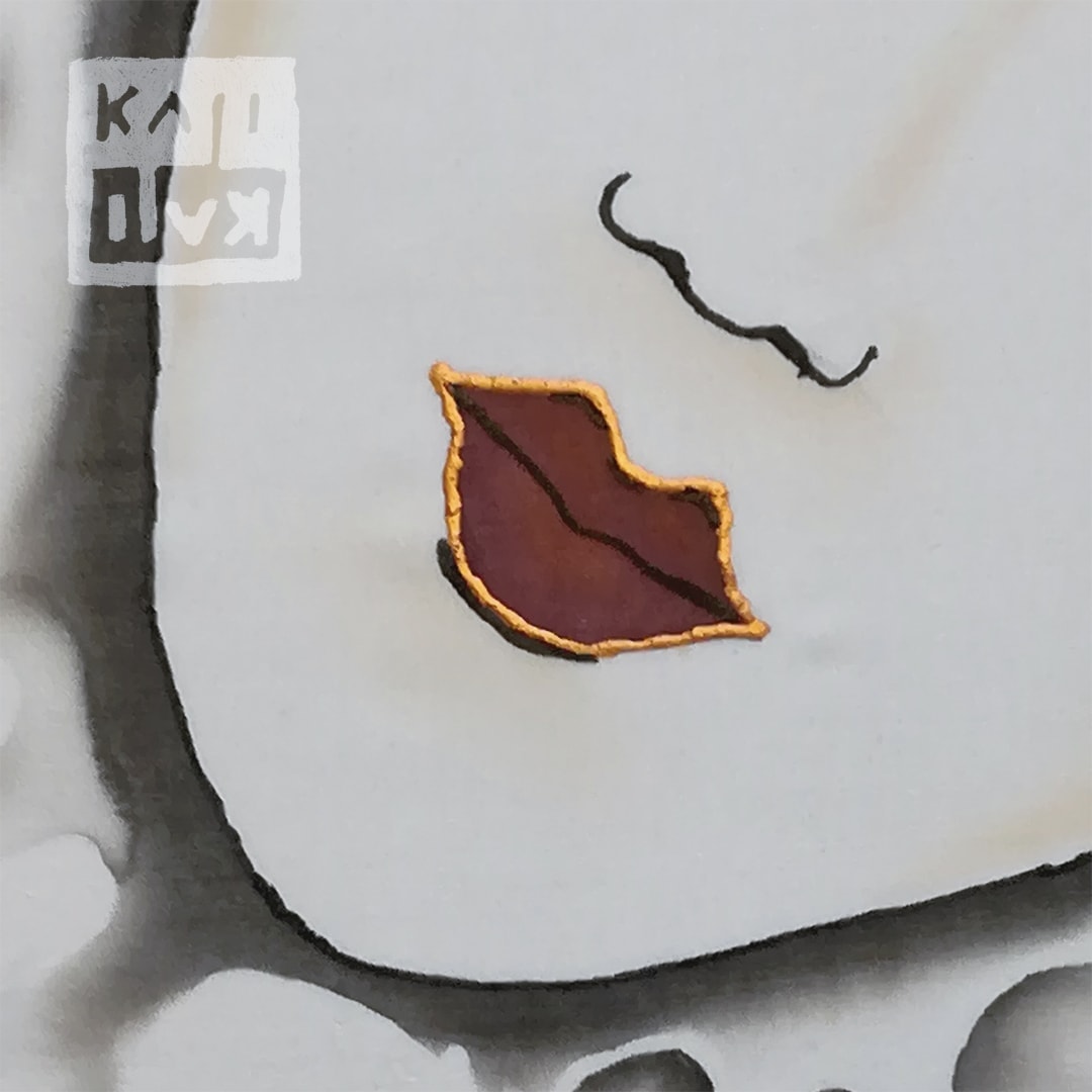 Obraz hedvábný ručně malovaný 60c